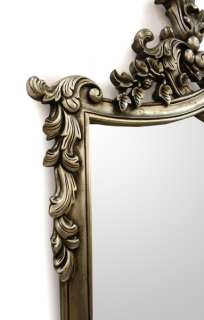 French Furniture Antique Style Silver Leaf Mirror  