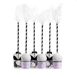  Brocade Bridal Shower Partyware In Purple Cakepop Kits 