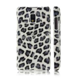 ecell designer range leopard print leather back case for lg optimus 2x