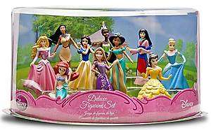   10 Princesses Figurines Ariel Rapunzel Belle Cinderella Aurora Set
