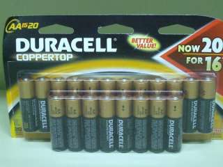 Duracell Coppertop AA alkaline batteries 20 ct 2016  