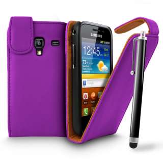   LEATHER CASE COVER FOR SAMSUNG GALAXY ACE PLUS S7500 & STYLUS + FILM