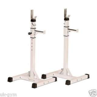 NEW HEAVY DUTY ADJUSTABLE SQUAT STANDS POWER RACK FOR BARBELL WEIGHTS 