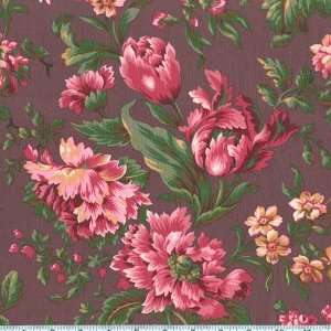  45 Wide Encore Collection Tulip Floral Purple Fabric By 