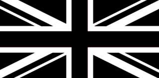 BLACK & WHITE UNION JACK FLAG 3X2 ENGLAND BRITAIN UK  