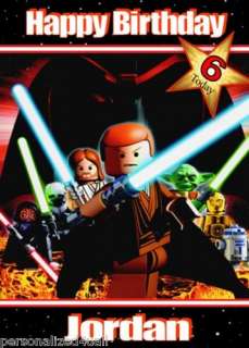 LEGO STAR WARS Personalised BIRTHDAY CARD Large A5 Ref2  