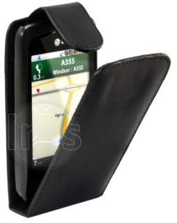 Black Flip Leather Case Cover For LG Optimus One P500  