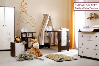 Baby Furniture 4PC GIRAFFE SET Cot Drawers Mattress Mat  
