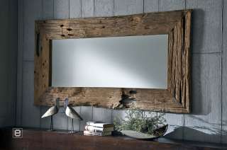 Design Wandspiegel »MIRRO« mit massivem Teak Altholzrahmen