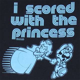 Nintendo I Scored With Princess Adult Retro T Shirt New  