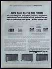 Vintage Magazine Print Ad Magnavox Astro Sonic Stereo