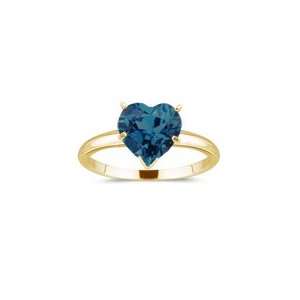  1.42 Cts London Blue Topaz Solitaire Ring in 14K Yellow 