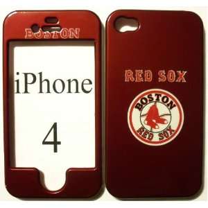  Boston Red Sox red baseball logo Apple iPhone 4 4g 
