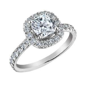  Diamond Engagement Ring 1.40 Carat (ctw) in 14K White Gold 