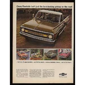  1969 Chevy Fleetside Pickup Truck Print Ad (10962)