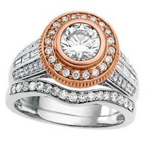 14 Karat White Rose Gold Semi mount Diamond Engagement Ring Jewelry 