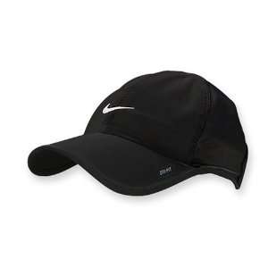 Nike Tennis Running Golf Unisex Dri Fit Feather Light Hat Cap BLACK 