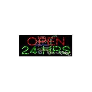  Open 24 Hrs LED Business Sign 8 Tall x 24 Wide x 1 Deep 