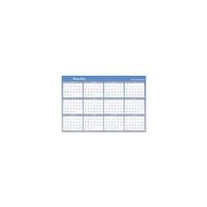 Visual Organizer Vertical/Horizontal Yearly Erasable Wall Planner, 36 x ...