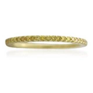White Yellow Diamond Wedding Anniversary Band Ring 14K White Gold (1 