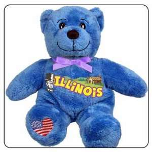    Illinois Symbolz Plush Blue Bear Stuffed Animal Toys & Games