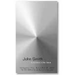 Circular Brushed Metal Design Vertical Card Business Cards by 