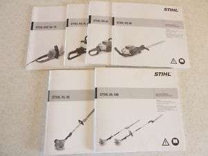 STIHL Hedge Trimmer manuals hand held and pole models  
