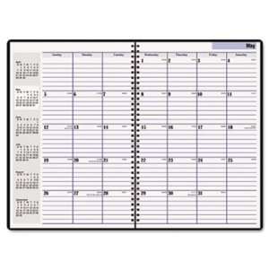  Monthly Planner, Black, 7 7/8 x 11 7/8, 2011 2012 Electronics