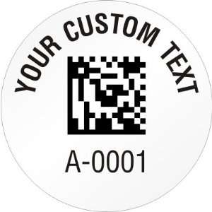  Custom 2D Barcode Label Template, 1 Circle Annealed 