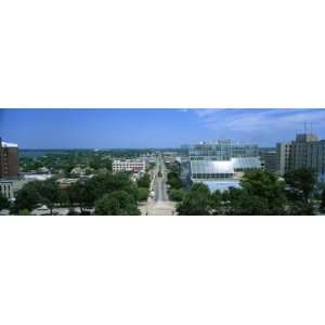 High Angle View of a City, E. Washington Ave, Madison, Wisconsin, USA 