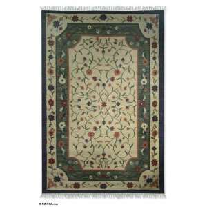  Wool rug, Garden Charm (6x9) Furniture & Decor