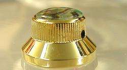 GOLD AND ABALONE ELECTRIC GUITAR TONE OR VOL KNOB  