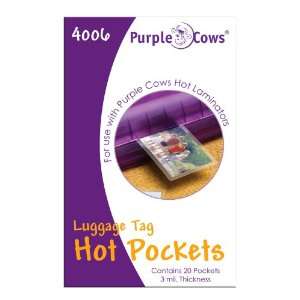  Purple Cows Hot Pockets Hot Laminating Pouches, 2x4 Inches 