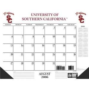    USC Trojans 22x17 Academic Desk Calendar 2006 07