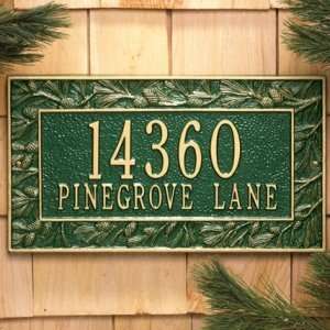   Two Line Standard Sized Pinecone Address Plaques Patio, Lawn & Garden
