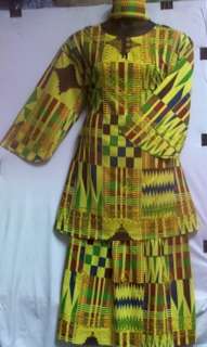 African Women Clothing Skirt Set Yellow Green Red Blue NotCom M L XL 