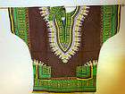   Print Brown DASHIKI 100% Cotton African Fashion Ethnic Clothing OSFM