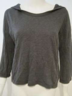 James Perse womens charcoal crop hoodie top 2 $125 New  