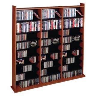 Deluxe Multimedia Storage Rack   Cherry/ Black (Large) product details 