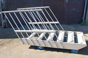 Step + 2 Rail Aluminum Ladder Semi Truck Flatbed Bobtail Box Trailer 