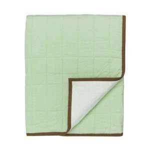  Metro Quilted Toddler Throw Play Mat in Lime and Chocolate 