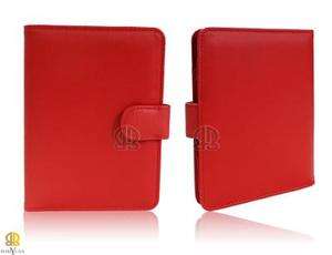   + China Red Leather Case Book Wallet Cover for  Kindle 4 New