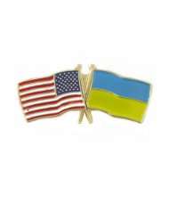 USA & Ukraine Flag Pin