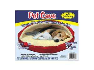    Pet Parade 25 Plush Sherpa Lined Pet Cave Sleeping Bag