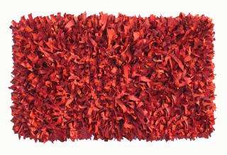 NEW DISCOUNT Leather STRIP Shag Rug 36 x 56 (RED)  