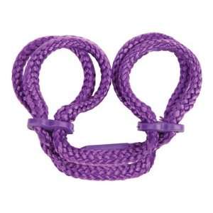   Japanese silk love rope ankle cuffs   purple