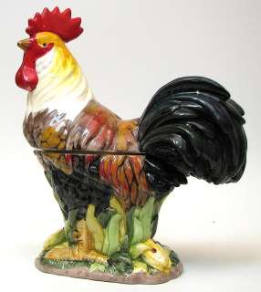 Rooster Cookie Jar Ceramic NEW Gift Country Kitchen Decor  