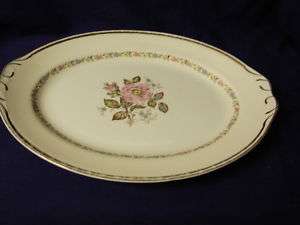 Vintage Homer Laughlin china Dinnerware ,Georgian # G3388 Pink flower 