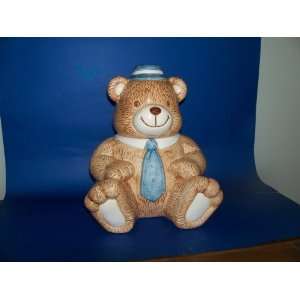  Teddy Bear Cookie Jar, Tie and Hat, VERY CUTE Everything 