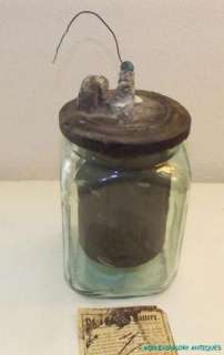 ANTIQUE AMERICAN ELECTRIC TELEPHONE GLASS BATTERY JAR  